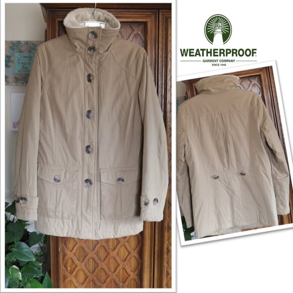 Weatherproof Insulated Anorak Cargo Utility Coat Jacket - Khaki/Tan, Size S - Picture 16 of 16